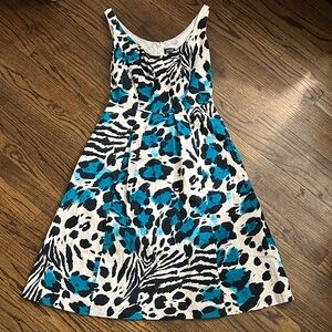 Jax Monochrome Dress with Bold Pattern
